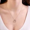 9ct White Gold Round Brilliant 0.50ct Diamond Offset Heart Pendant