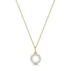 9ct Yellow Gold 0.15ct Round Brilliant Diamond Open Circle Pendant