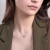 9ct Yellow Gold Round Brilliant 0.10ct Diamond Heart Shape Pendant