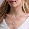9ct Yellow Gold Round Brilliant 0.10ct Diamond Cross Over Pave Circle Pendant - Exclusive to CH