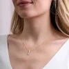 9ct Yellow Gold Round Brilliant 0.10ct Diamond Cross Over Drop Pendant