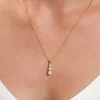 9ct Yellow Gold Round Brilliant 0.50ct Diamond 3 Stone Drop Pendant