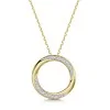 9ct Yellow Gold Round Brilliant 0.15ct Diamond Circle Pendant