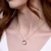9ct Yellow Gold Round Brilliant 0.15ct Diamond Circle Pendant