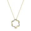 9ct Yellow Gold Round Brilliant 0.15ct Diamond Circle Pendant
