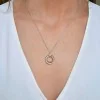9ct 3 Colour Gold Brilliant Cut 0.20ct Diamond Circle Pendant