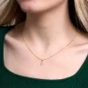 9ct Yellow Gold Round Brilliant 0.05ct Diamond Initial C Pendant