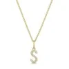 9ct Yellow Gold Round Brilliant 0.06ct Diamond Initial S Pendant