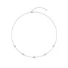 9ct White Gold 0.18ct Diamond Cluster Staggered Necklet