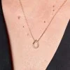 9ct Yellow Gold Round Brilliant Cut Pear Shape 0.05ct Diamond Necklet