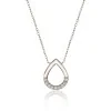 9ct Yellow Gold Round Brilliant Cut Pear Shape 0.05ct Diamond Necklet