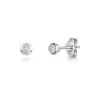 18ct White Gold Round Brilliant 0.23ct Diamond Bezel Set Earrings