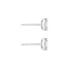 18ct White Gold Baguette and Brilliant Cut 0.50ct Diamond Cluster Stud Earrings