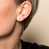 18ct White Gold Brilliant Cut 0.70ct Diamond Halo Stud Earrings