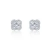 18ct White Gold Brilliant Cut 0.50ct Diamond Cluster Earrings