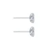 18ct White Gold Brilliant Cut 0.50ct Diamond Cluster Earrings