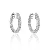 18ct White Gold Brilliant Cut 0.50ct Diamond Hoop Earrings