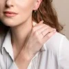 18ct White Gold Brilliant Cut 0.50ct Diamond Hoop Earrings