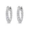 18ct White Gold Brilliant Cut 1.50ct Diamond Hoop Earrings