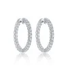 18ct White Gold Brilliant Cut 5.00ct Diamond Hoop Earrings
