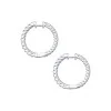 18ct White Gold Brilliant Cut 5.00ct Diamond Hoop Earrings