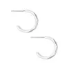 18ct White Gold Round Brilliant 0.18ct Diamond Geometric Hoop Earrings 