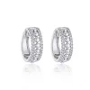 18ct White Gold Round Brilliant 0.40ct Diamond Fancy Hoop Earrings