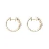 18ct Yellow Gold Mixed Cut 0.44ct Diamond Hoop Earrings