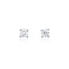 18ct Yellow Gold 0.33ct Round Brilliant 4 Claw Diamond Solitaire Stud Earrings