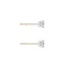 18ct Yellow Gold 0.33ct Round Brilliant 4 Claw Diamond Solitaire Stud Earrings
