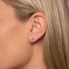 18ct Yellow Gold 0.50ct Round Brilliant 4 Claw Diamond Solitaire Earrings  1