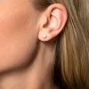 18ct Yellow Gold 0.75ct Round Brilliant 4 Claw Diamond Solitaire Earrings