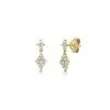 18ct Yellow Gold Round Brilliant 0.33ct Diamond Fancy Drop Earrings