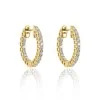 18ct Yellow Gold Brilliant Cut 0.50ct Diamond Hoop Earrings