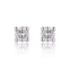 9ct White Gold Brilliant Cut 0.10ct Diamond Stud Earrings