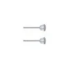 9ct White Gold Round Brilliant 0.06ct Diamond Bezel Set Earrings