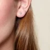 9ct White Gold Round Brilliant 0.06ct Diamond Bezel Set Earrings