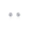 9ct White Gold Round Brilliant 0.06ct Diamond Bezel Set Earrings