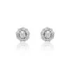 9ct White Gold Brilliant Cut 0.25ct Diamond Cluster Stud Earrings