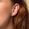 9ct White Gold Brilliant Cut 0.13ct Diamond Cluster Stud Earrings
