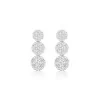 9ct White Gold Brilliant Cut 1.00ct Diamond Cluster Drop Earrings
