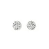 9ct White Gold Brilliant Cut 0.30ct Diamond Cluster Stud Earrings