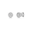9ct White Gold Round Brilliant 0.33ct Diamond Illusion Style Halo Stud Earrings