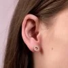 9ct White Gold Round Brilliant 0.15ct Diamond Circle Earrings