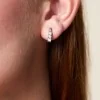 9ct White Gold Round Brilliant 0.30ct Diamond Three Stone Drop Earrings