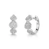 9ct White Gold 0.56ct Diamond Cluster Hoop Earrings