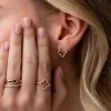9ct Yellow Gold 0.37ct Diamond Clover Earrings