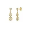 9ct Yellow Gold 1.00ct Cluster Drop Earrings