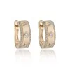 9ct Yellow Gold Trilogy Brilliant Cut 0.33ct Diamond Hoop Earrings
