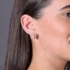 9ct Yellow Gold Brilliant Cut 0.46ct Link Diamond Hoop Earrings